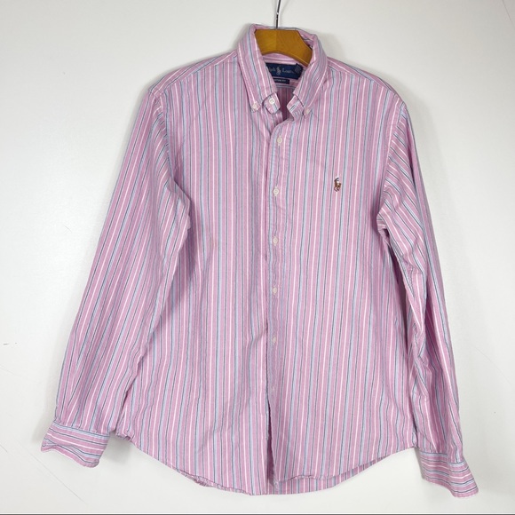 Ralph Lauren Other - Ralph Lauren Custom Fit Men's Pink Stripe Button Down Shirt